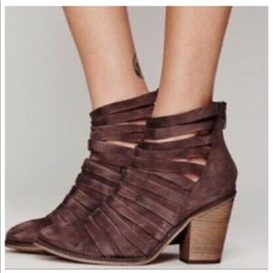 Free People Hybrid Strappy Leather Bootie
